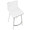 Mason counter stool in Stainless Steel, Walnut Wood, White PU, top view