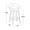 Posh counter stool in White Wood, Black PU, Chrome Metal, dimensions and measurements diagram
