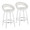 Cinch counter stool in White Wood, White PU, Chrome Metal, coordinated set view, featuring swivel and wood frame