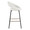Posh counter stool in Black Metal, White Pu, Gold Metal, side view, featuring swivel and metal footrest