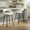 Posh counter stool in Black Metal, White Pu, Gold Metal, featuring swivel and metal footrest