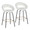 Posh counter stool in Black Metal, White Pu, Gold Metal, coordinated set view, featuring swivel and metal footrest