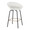 Posh counter stool in Black Metal, White Pu, Gold Metal, back and side view, featuring swivel and metal footrest