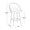 Renee counter stool in Black Metal, Brown Fabric, Gold Metal, dimensions and measurements diagram