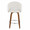 Renee counter stool in Walnut Wood, Cream Fabric, Chrome Metal, back view, featuring swivel and wood frame