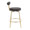 Rhonda counter stool in Gold Metal, Black Velvet, side view