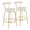 Rhonda counter stool in Gold Metal, Cream Velvet, coordinated set view
