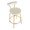 Rhonda counter stool in Gold Metal, Cream Velvet, top view