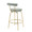 Rhonda Glam Counter Stool in Gold Metal and Sage Green Velvet- Set of 2 — rear three-quarter view
