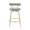 Rhonda Glam Counter Stool in Gold Metal and Sage Green Velvet- Set of 2 — back view