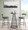 Rhonda counter stool in Black Steel, Charcoal Fabric, featuring swivel