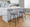 Rhonda counter stool in Black Steel, Charcoal Fabric, featuring swivel