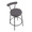 Rhonda Contemporary Counter Stool in Black Steel and Charcoal Fabric- Set of 2 — lifestyle photo 1
