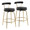 Rhonda counter stool in Gold Metal, Black PU, coordinated set view, featuring swivel