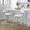Rhonda counter stool in Gold Metal, White PU, featuring swivel