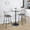 Riley counter stool in Black Metal, Bronze Metal, Walnut Wood, Brown PU, featuring swivel and upholstered seat