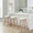 Saddle 26" Contemporary Counter Stool in Whitewashed Wood and Cream Fabric with Gold Metal- Set of 2 — lifestyle photo 1