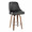 Marcel counter stool in Walnut Wood, Black PU, Chrome Metal, product view, featuring swivel and wood frame