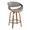 Symphony 26" Mid-Century Modern Fixed Height Counter Stool with Swivel in Walnut and Grey Faux Leather- Set of 2 — product view