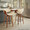 Curvo counter stool in Walnut Wood, Cream PU, Black Metal, featuring swivel and wood frame
