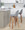 Tintori counter stool in Walnut Wood, Grey Fabric, Chrome, featuring metal footrest