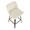Tintori counter stool in Walnut Wood, Cream Fabric, Black Metal, top view