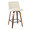 Toriano Mid-Century Modern Counter Stool in Walnut and Cream Fabric- Set of 2 — product view