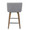Tintori counter stool in Walnut Wood, Grey Fabric, Black Metal, back view