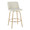 Toriano 26" Contemporary Fixed-Height Counter Stool with Swivel in Cream Fabric and Gold Metal with Round Footrest- Set of 2 — product view
