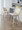 Tintori counter stool in Whitewashed Wood, Cream PU, Chrome Metal, featuring swivel and wood frame