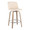 Tintori counter stool in Whitewashed Wood, Cream PU, Chrome Metal, product view, featuring swivel and wood frame