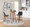 Tintori counter stool in Walnut Wood, Grey PU, Black Metal, featuring metal footrest