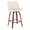 Tintori counter stool in Walnut Wood, Cream PU, Black Steel, product view, featuring metal footrest