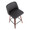 Toriano 26" Mid-Century Modern Fixed-Height Counter Stool with Swivel in Walnut Wood and Grey Faux Leather with Square Black Metal Footrest- Set of 2 — lifestyle photo 1