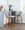 Toriano Mid-Century Modern Fixed-Height Counter Stool in Walnut Wood with Round Black Footrest and Grey Noise Fabric- Set of 2 — lifestyle photo 5