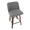Toriano Mid-Century Modern Fixed-Height Counter Stool in Walnut Wood with Square Black Footrest and Noise Grey Fabric- Set of 2 — lifestyle photo 1