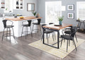 Waco counter stool in Black Metal, Black Wood
