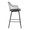 Winston counter stool in Black Wood, Black Metal, side view