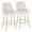 Marcel counter stool in Gold Metal, White PU, coordinated set view, featuring swivel