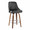 Marcel counter stool in Walnut Wood, Black PU, Chrome Metal, product view, featuring swivel and wood frame
