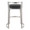 Fuji counter stool in Stainless Steel, Black PU, back view