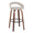 Grotto bar stool in Walnut Wood, Oat Noise Fabric, Black Metal, product view, featuring swivel and wood frame