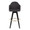 Ahoy Upholstered 30" Contemporary Fixed-Height Barstool with Swivel in Black Wood and Charcoal Fabric with Round Gold Metal Footrest- Set of 2 — front view