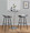 Ale 30" Contemporary Fixed-Height Barstool in Black Metal and Espresso Faux Leather- Set of 2 — lifestyle photo 5