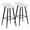 Ale 30" Contemporary Fixed-Height Barstool in Black Metal and White Pvc- Set of 2 — pair view
