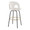 Ava bar stool in Black Metal, Snow White Fabric, Gold Metal, back and side view, featuring swivel