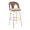 Ava bar stool in Gold Metal, Taupe Velvet, product view, featuring swivel