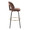 Ava bar stool in Black Metal, Espresso Velvet, Gold Metal, side view, featuring swivel