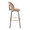 Ava bar stool in Black Metal, Taupe Velvet, Gold Metal, side view, featuring swivel