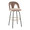 Ava bar stool in Black Metal, Taupe Velvet, Gold Metal, product view, featuring swivel